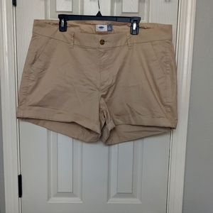 Plus size khaki shorts